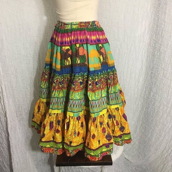 Boho Colorful Girls Skirt Size 4-5Yrs - Picture 1 of 8
